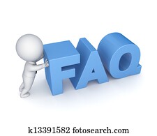 3d small person and word FAQ. 3d small person and word FAQ.