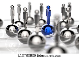 3d stainless human social network and leadership