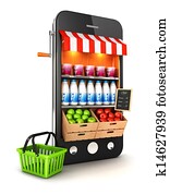 3d supermarket smartphone 3d supermarket smartphone