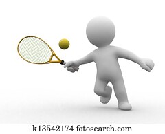 3d tennis people 3d tennis people