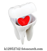 3D Tooth Heart Concept 3D Tooth Heart Concept