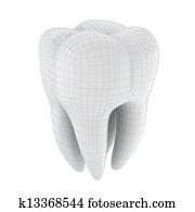3d tooth on white background 3d tooth on white background