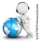 3d, weiß, leute, kommunikation