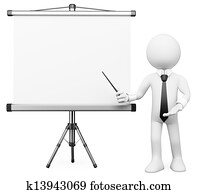 3d, weiß, leute., leinwand