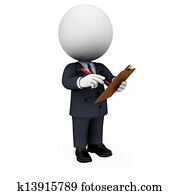 3d white people as business man 3d white people as business man