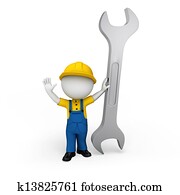 3d white people as plumber 3d white people as plumber