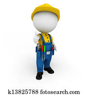3d white people as plumber 3d white people as plumber
