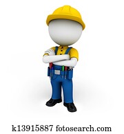 3d white people as plumber 3d white people as plumber