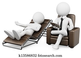 3D white people. Psychologist 3D white people. Psychologist