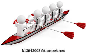 3D white people. Teamwork and sport 3D white people. Teamwork and sport