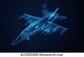 3d Wire Frame sketch of F-18 hornet 3d Wire Frame sketch of F-18 hornet