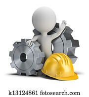 3d, žiadny, obývať, -, gears, a, kukla