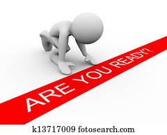 3d, איש, התכונן, לרוץ