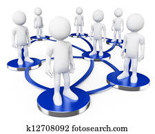 3d, לבן, אנשים., סוציאלי, רשתות