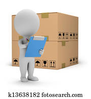 3d, קטן, אנשים, -, מחסן, שרותים