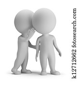 3d, קטן, אנשים, -, סוד