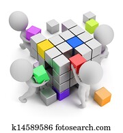 3차원, 작다, 사람, -, 개념, 의, 창조