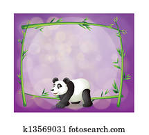 空 文房具 で A 竹 フレーム そして A パンダ クリップアート 切り張り イラスト 絵画 集 K Fotosearch