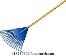 A blue rake A blue rake