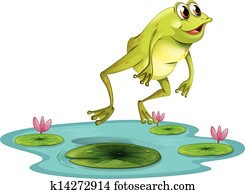 a, springende, frosch, an, dass, teich a, springende, frosch, an, dass, teich