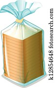 a, verpacken, von, geschnittenes brot a, verpacken, von, geschnittenes brot