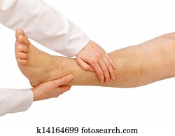 abaixar, membro, exame