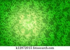 Abstract Dark and Light Green Dollar Signs Bokeh Background Abstract Dark and Light Green Dollar Signs Bokeh Background