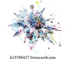 Abstract lotus flower watercolor Abstract lotus flower watercolor