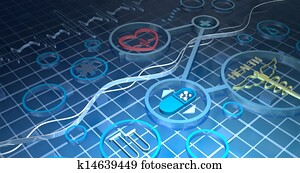 Abstract medical background