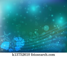 Abstract ocean blue background