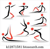 Abstract people silhouettes