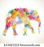 Abstract Vector Elephant Abstract Vector Elephant