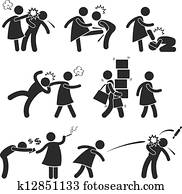 Abusive Wife Girlfriend Pictogram