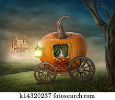 abóbora, carruagem
