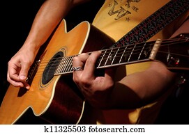 Acoustic Guitar Performance by music band