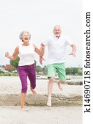 Active senior couple