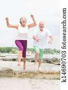 Active senior couple