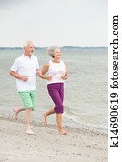 Active senior couple