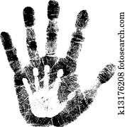 Adult and child hand print Adult and child hand print