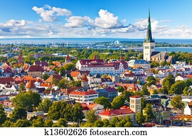 Aerial panorama of Tallinn, Estonia Aerial panorama of Tallinn, Estonia
