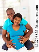 african american couple expecting baby