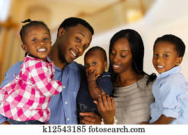 afrikansk amerikansk familie