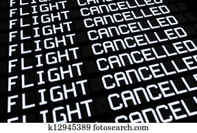 Airport Board Cancelled Flights