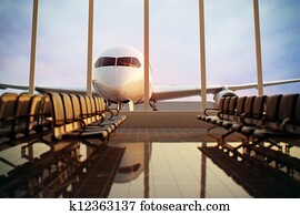 Airport terminal. Airport terminal.