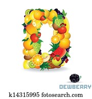 Alphabet From Fruit. Letter D Alphabet From Fruit. Letter D