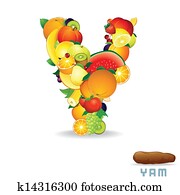 Alphabet From Fruit. Letter Y Alphabet From Fruit. Letter Y