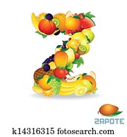 Alphabet From Fruit. Letter Z Alphabet From Fruit. Letter Z