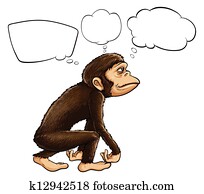 An ape thinking An ape thinking