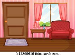 An empty living room An empty living room