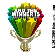 And the Winner Is Gold Trophy Award 